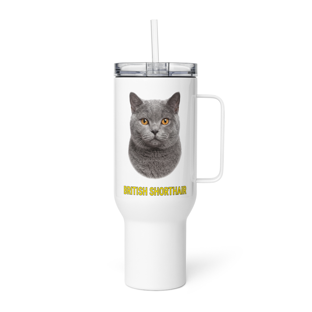 British Shorthair Cat Travel Mug