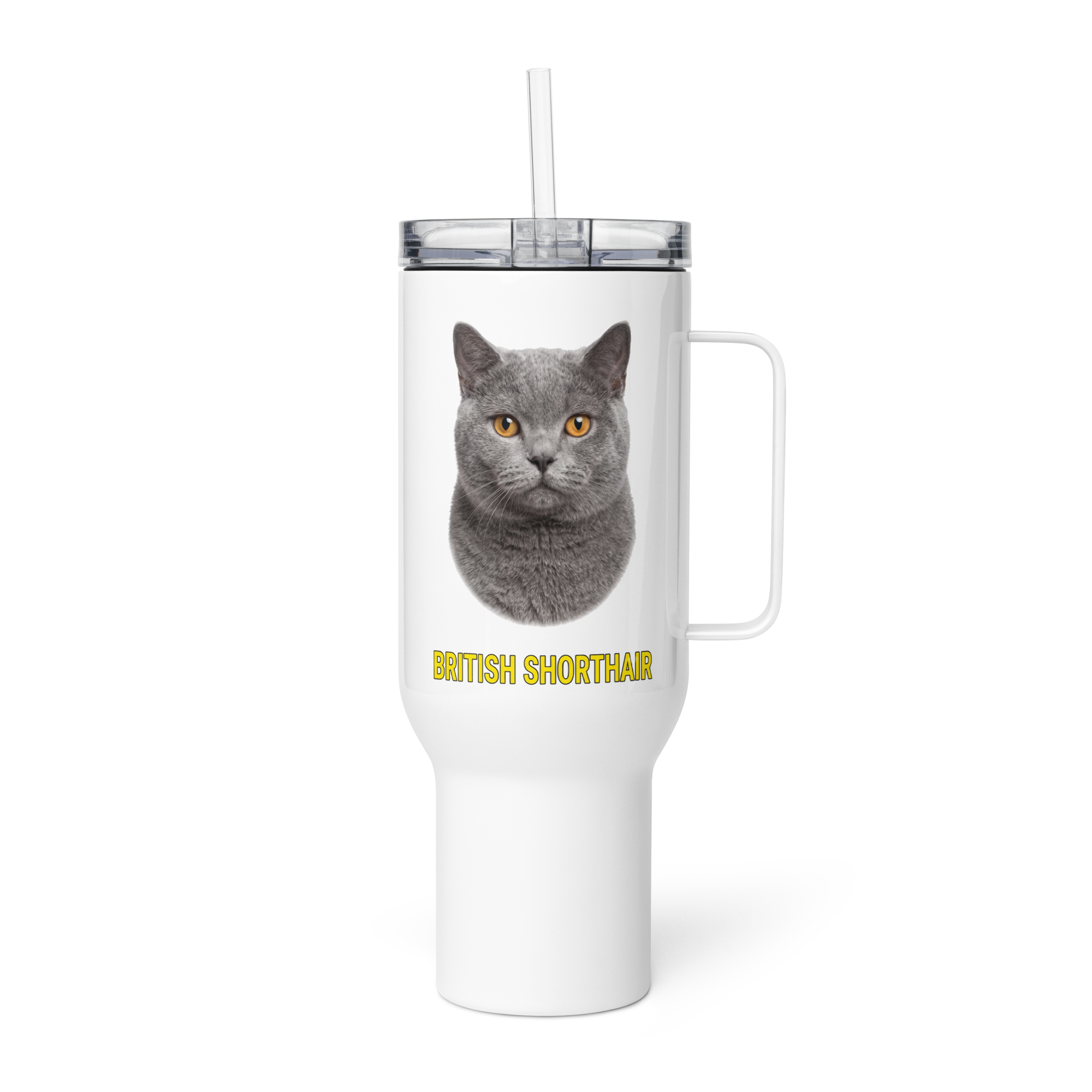 British Shorthair Cat Travel Mug