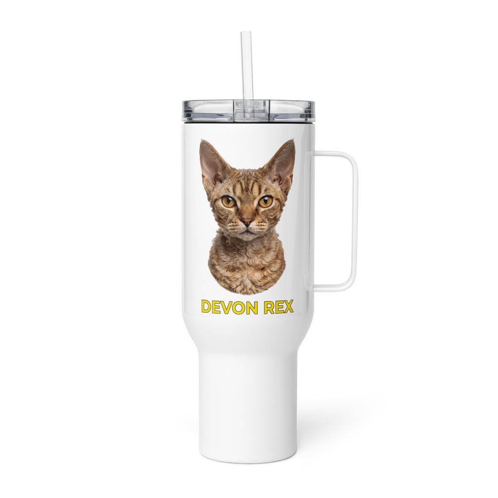 Devon Rex Cat Travel Mug