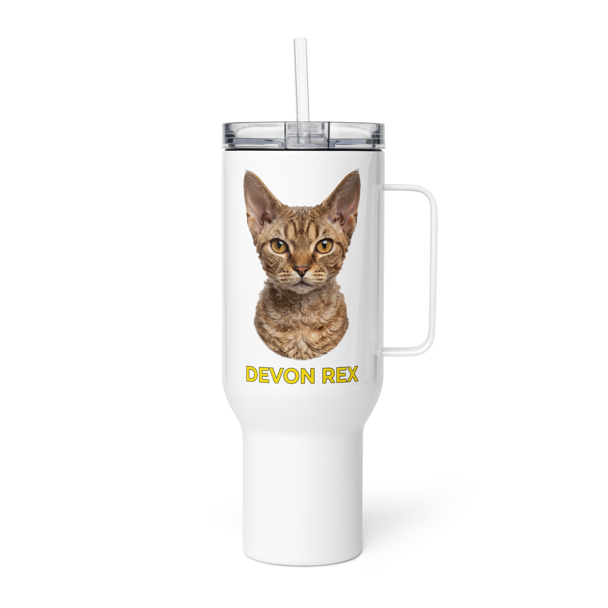 Devon Rex Cat Travel Mug