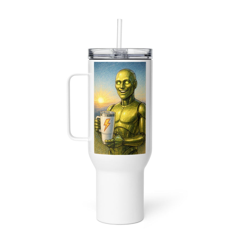Chartreuse Android Man Travel Mug