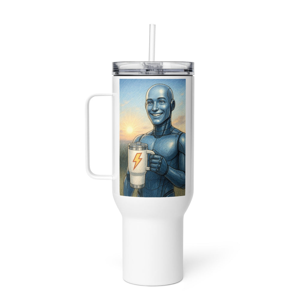 Blue Android Man Travel Mug