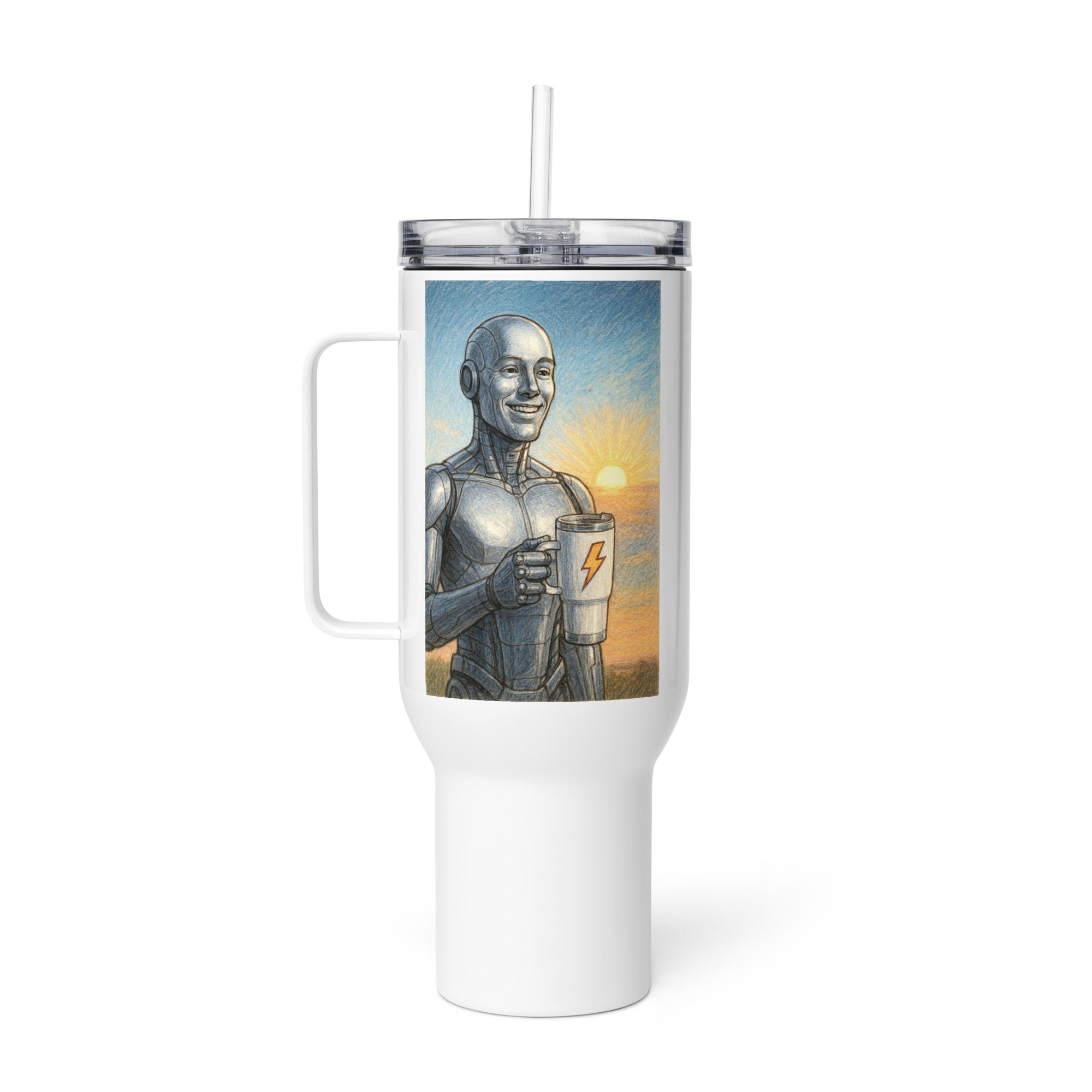 Metal Android Man Travel Mug