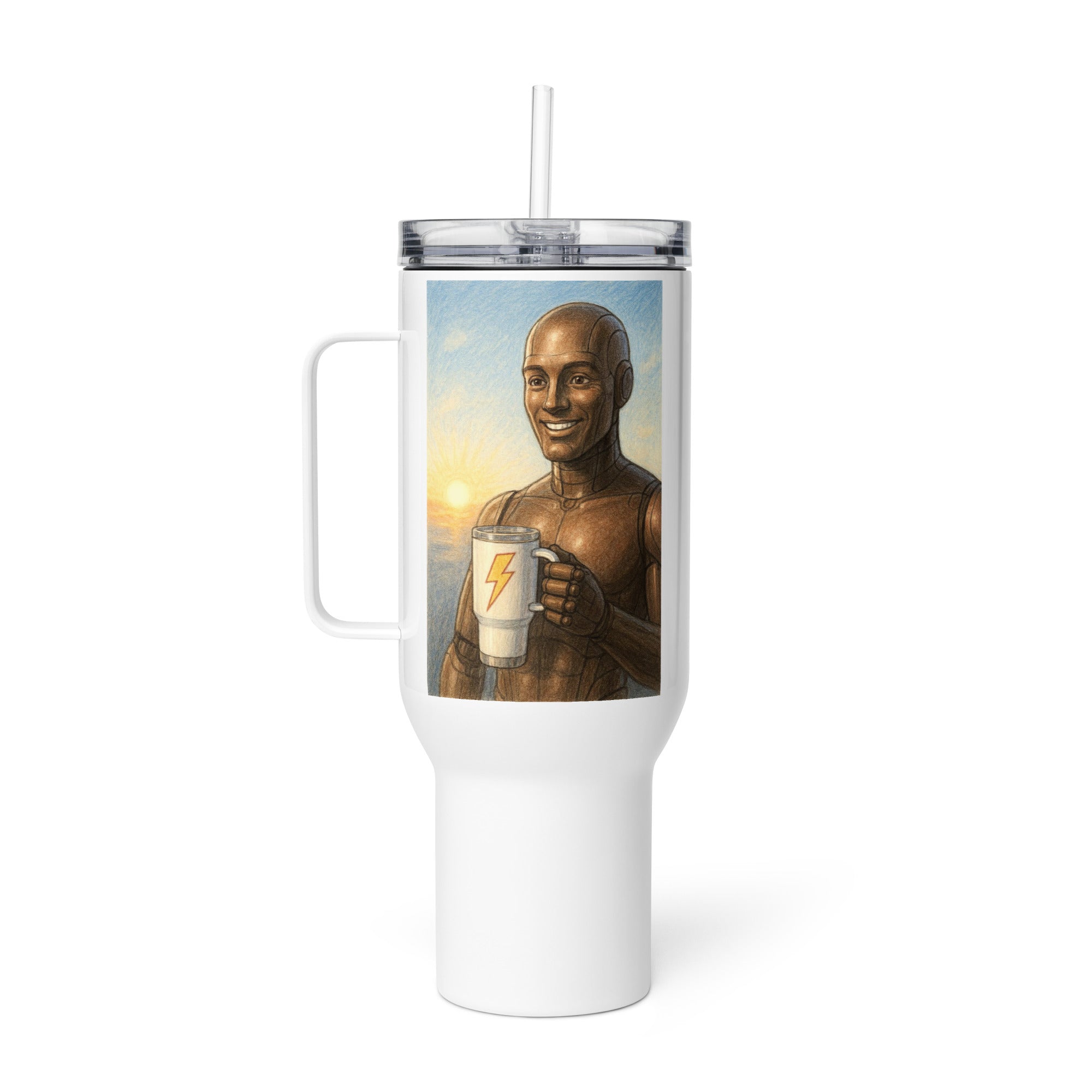Mocha Android Man Travel Mug