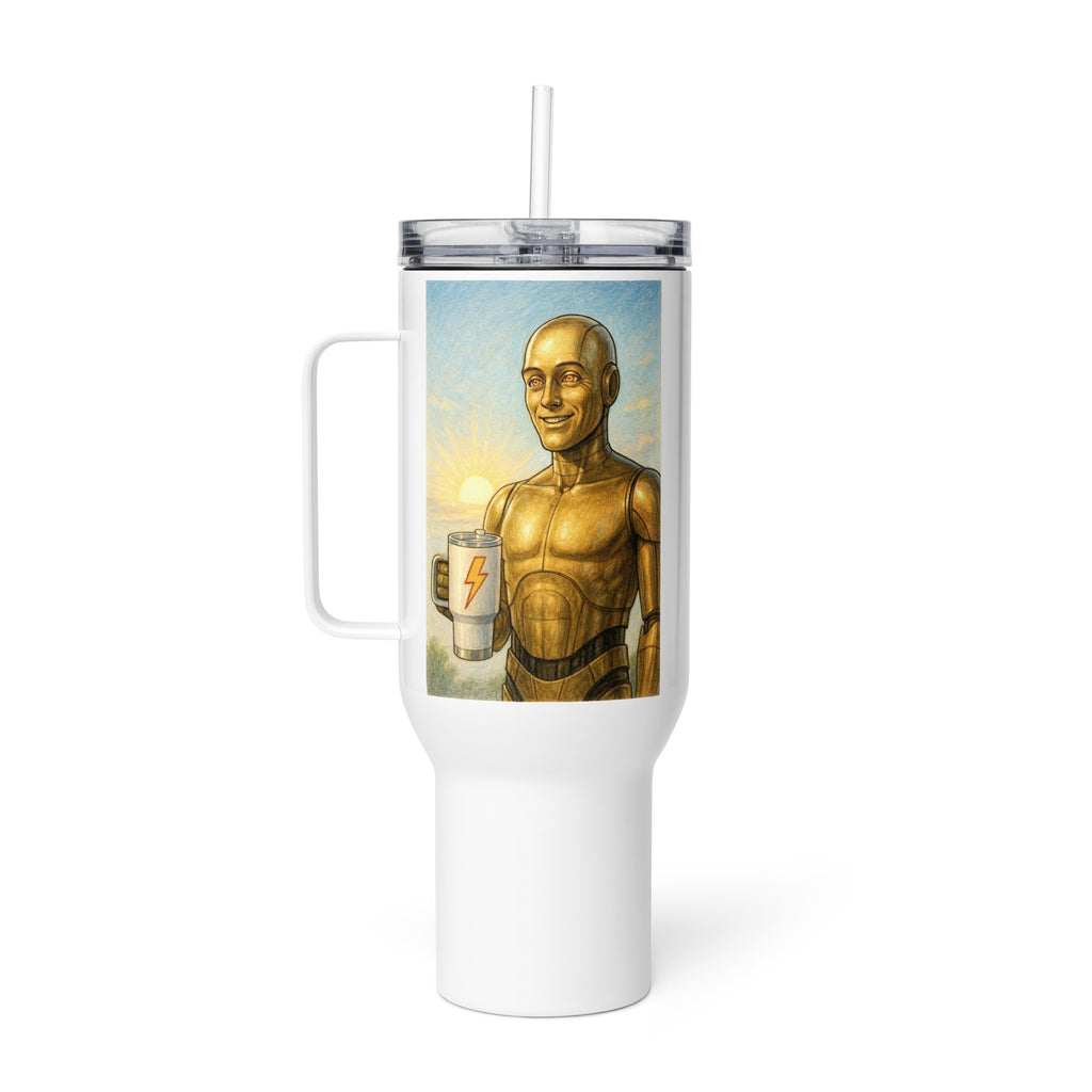 Gold Android Man Travel Mug