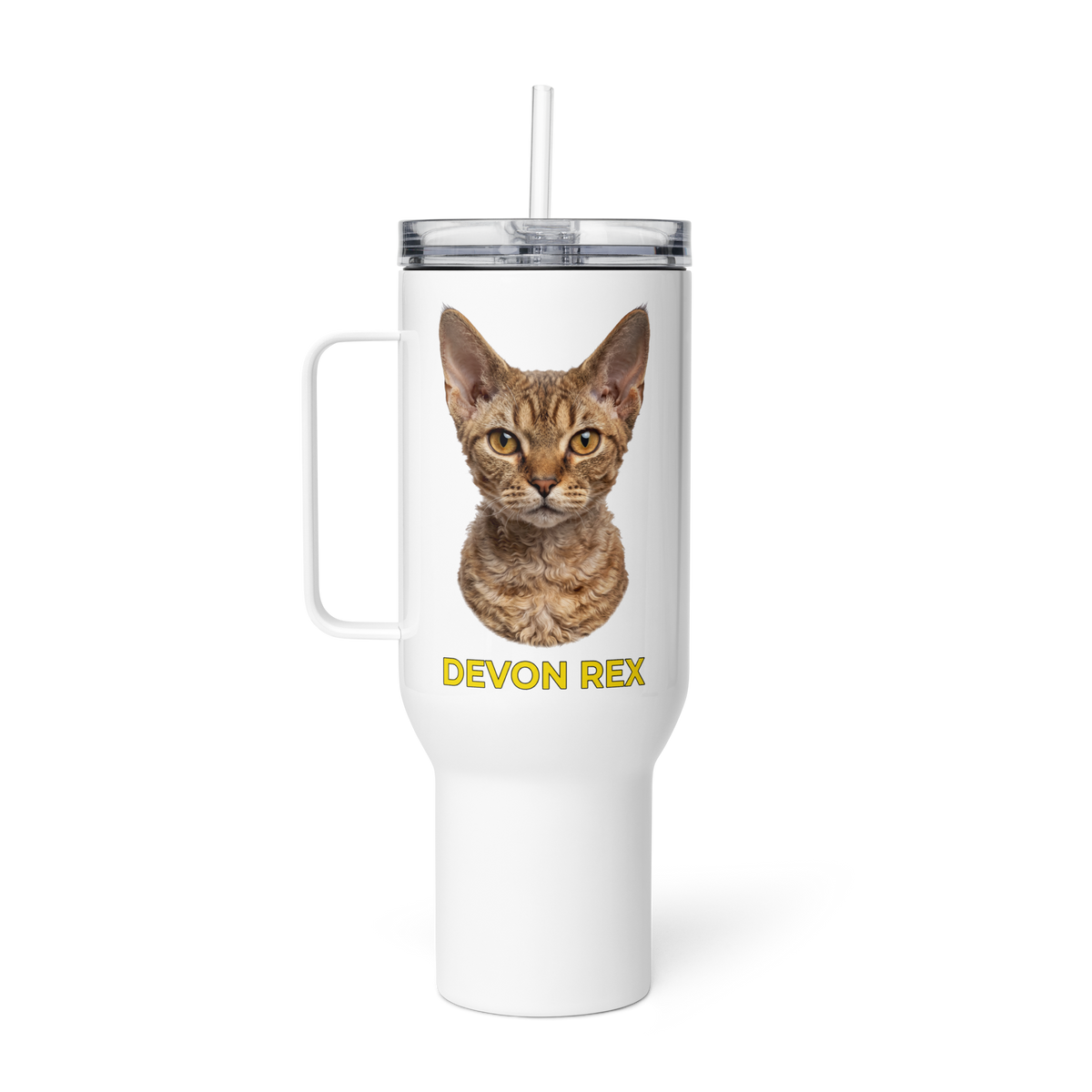 Devon Rex Cat Travel Mug