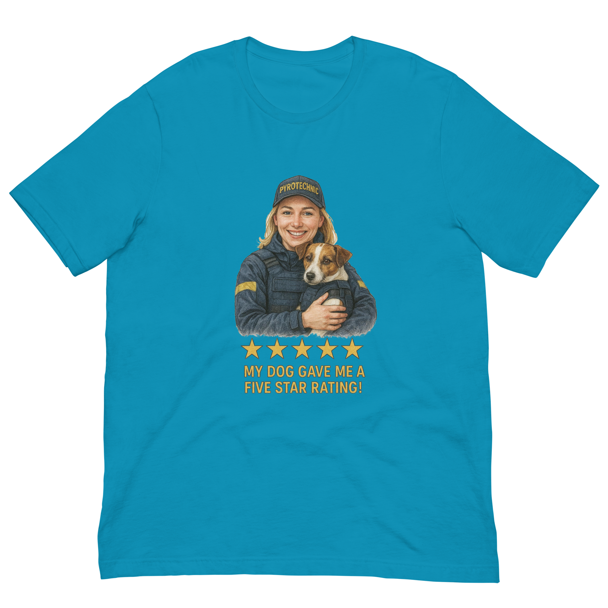 Blonde Woman with Patron graphic tee - aqua