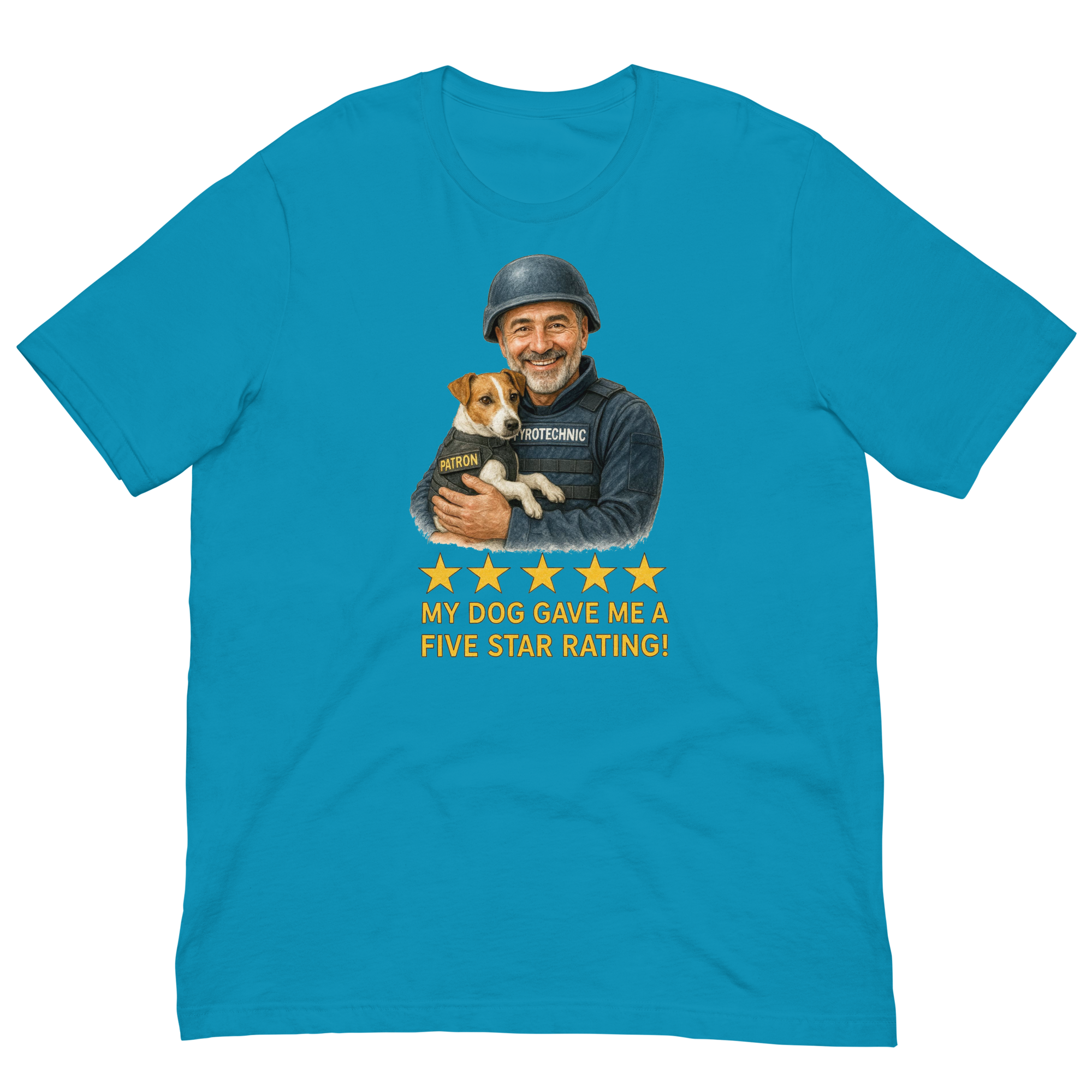 Salt & Pepper Man with Patron graphic tee.