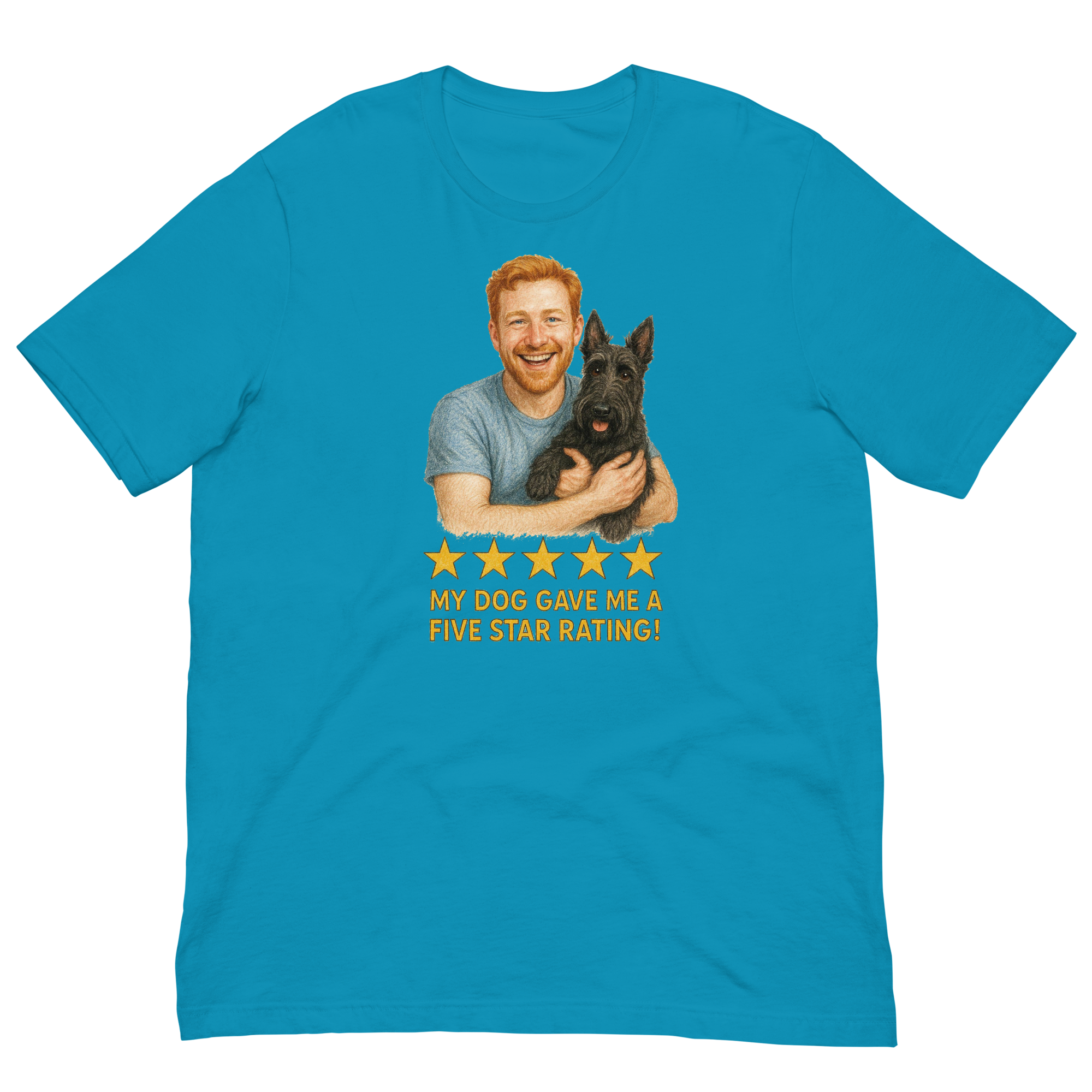 Red Hair Man with Scottie