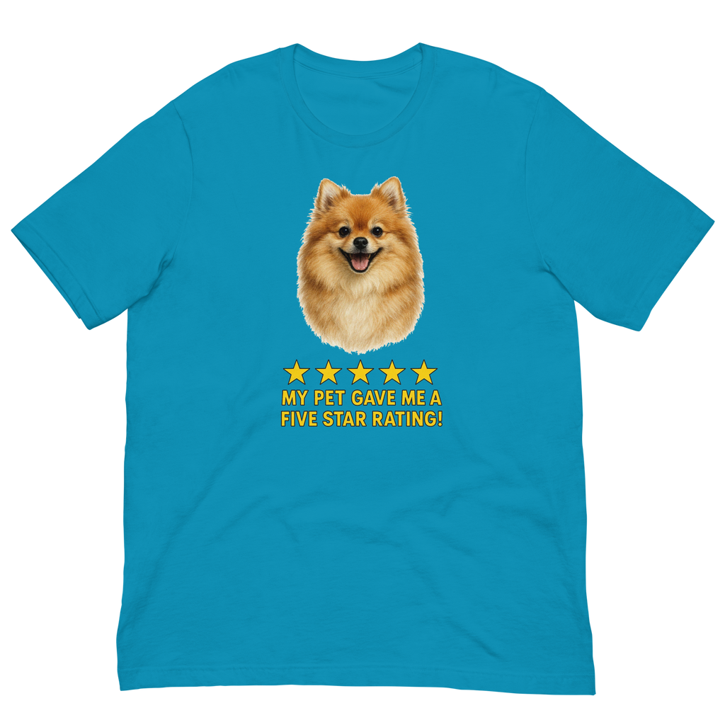 Pomeranian Rating Unisex t-shirt