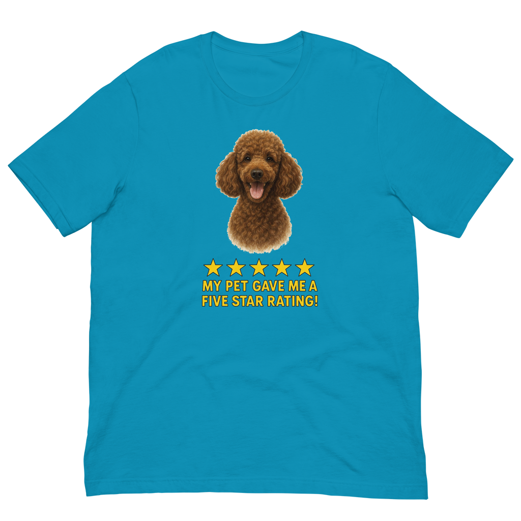 Brown Poodle Rating Unisex t-shirt
