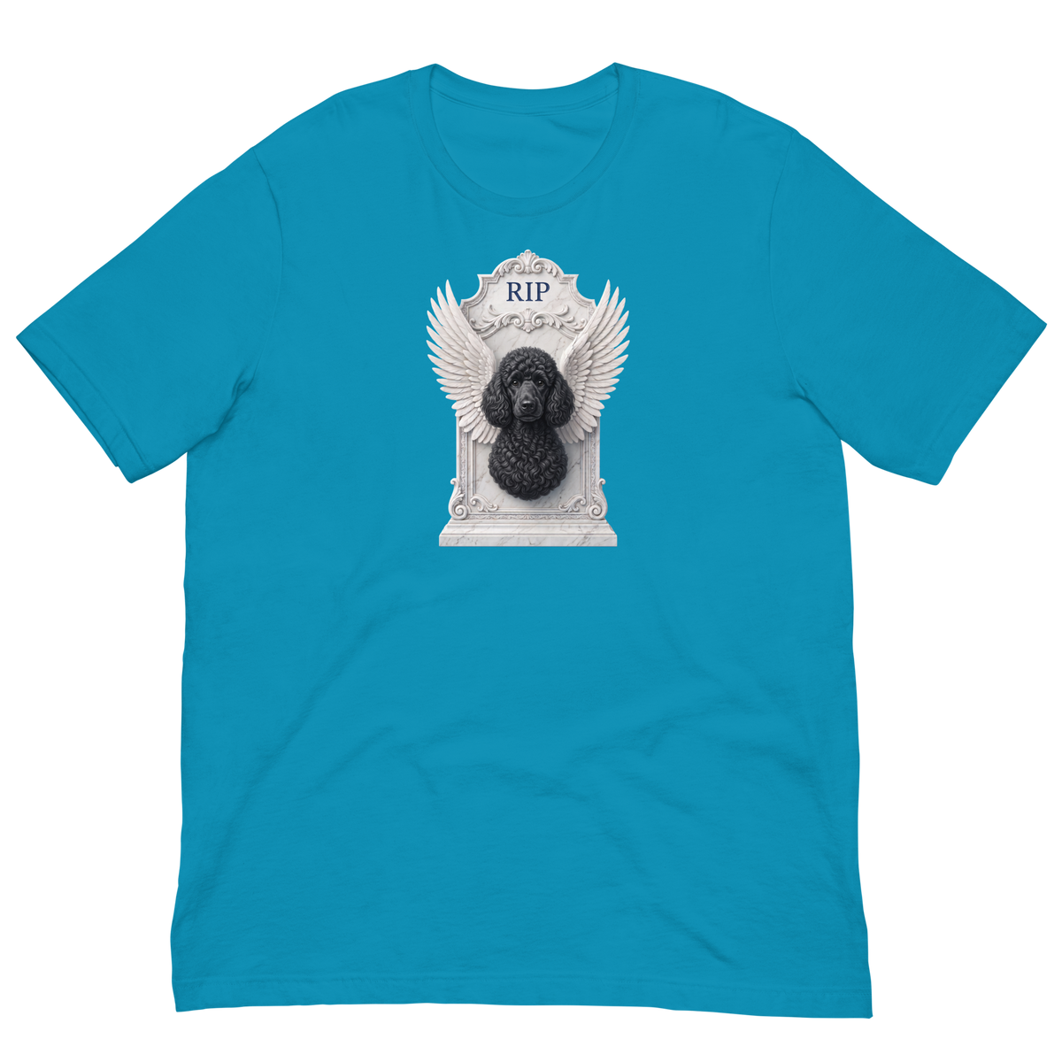 Black Poodle RIP Unisex t-shirt