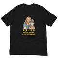 Blonde Woman with Alaskan Husky graphic tee - black