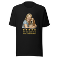 Blonde Woman with Basset Hound graphic tee - black