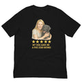Blonde Woman with Black Labrador graphic tee - black
