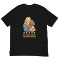 Blonde Woman with Brown Poodle graphic tee - black