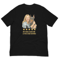 Blonde Woman with Doberman Pinscher graphic tee - black