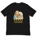 Blonde Woman with Komondor graphic tee - black