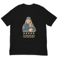 Blonde Woman with Patron graphic tee - black