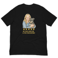 Blonde Woman with Schnauzer graphic tee - black