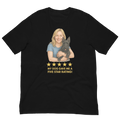 Blonde Woman with Scottie graphic tee - black