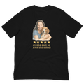 Brunette Woman with Beagle graphic tee - black