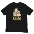 Brunette Woman with Bulldog graphic tee - black
