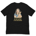 Brunette Woman with Chihuahua graphic tee - black