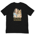 Brunette Woman with Collie graphic tee - black