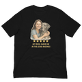 Brunette Woman with Great Dane graphic tee - black