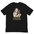 Brunette Woman with Scottie graphic tee - black