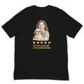 Brunette Woman with Shih Tzu graphic tee - black