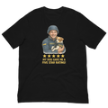 Brunette Man with Patron graphic tee.