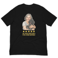 Salt & Pepper Woman with Black Poodle graphic tee - black
