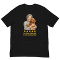 Salt & Pepper Woman with Brown Poodle graphic tee - black