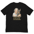 Salt & Pepper Woman with Doberman Pinscher graphic tee - black