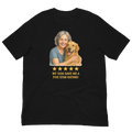 Salt & Pepper Woman with Golden Retriever graphic tee - black