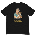 Salt & Pepper Woman with Jack Russell Terrier graphic tee - black
