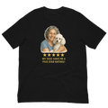 Salt & Pepper Woman with White Poodle graphic tee - black