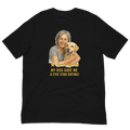 Salt & Pepper Woman with Yellow Labrador graphic tee - black