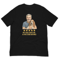 Salt & Pepper Man with Basset Hound graphic tee.