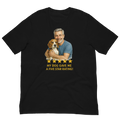 Salt & Pepper Man with Beagle graphic tee.