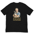 Salt & Pepper Man with Boston Terrier graphic tee.