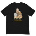 Salt & Pepper Man with Cocker Spaniel graphic tee.