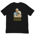 Salt & Pepper Man with Komondor graphic tee.