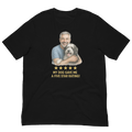 Salt & Pepper Man with Sheepdog graphic tee.