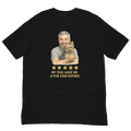 Salt & Pepper Man with Yorkie graphic tee.