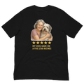Salt & Pepper Woman with Sheepdog graphic tee - black