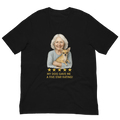 White Hair Woman with Chihuahua graphic tee.
