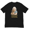 White Hair Woman with Dachshund graphic tee.